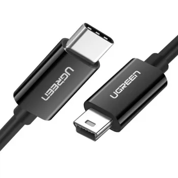 UGREEN US242 USB-C - Mini USB -kaapeli 1m musta