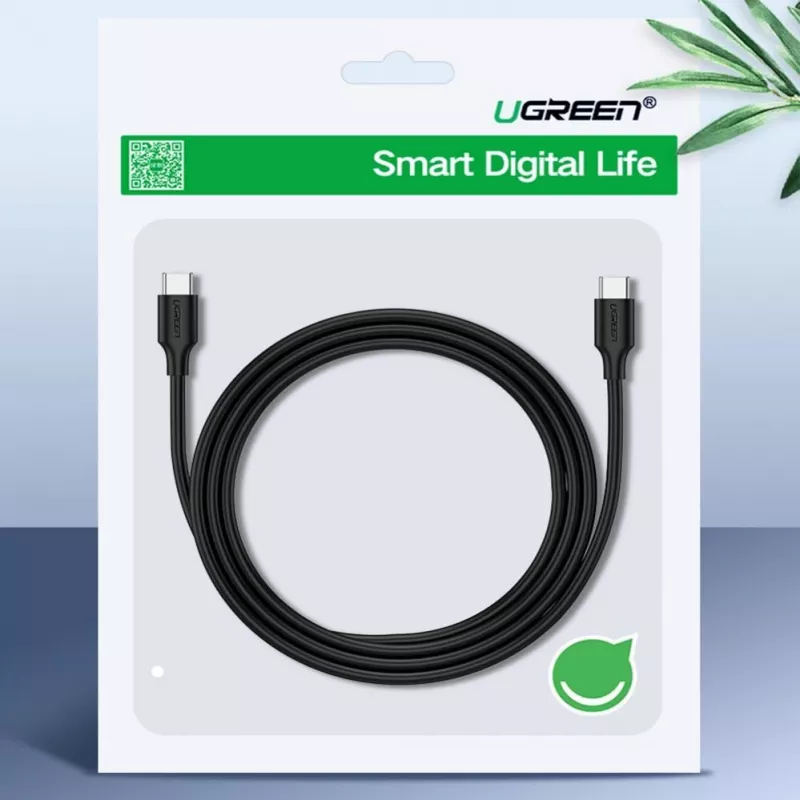 UGREEN US286 USB-C - USB-C-kaapeli 1 m musta - PD QC 3A 480Mbps