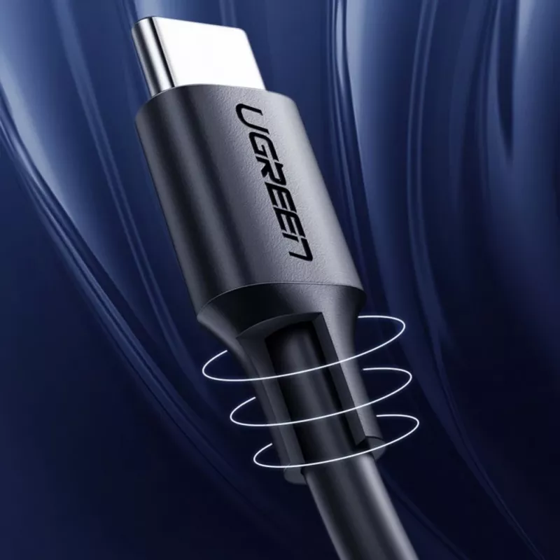 UGREEN US286 USB-C - USB-C-kaapeli 1 m musta - PD QC 3A 480Mbps