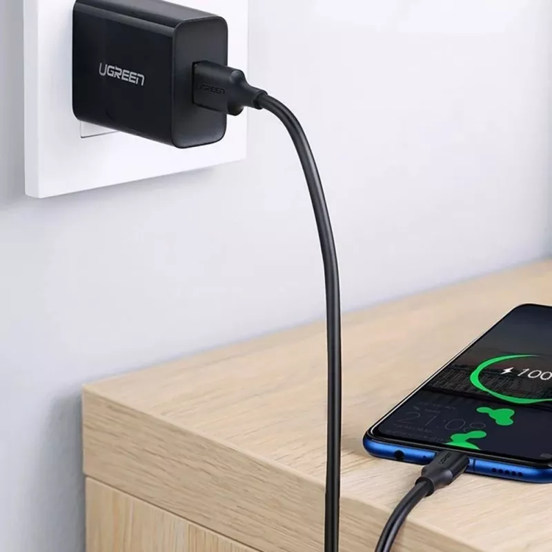 UGREEN US289 Micro USB / USB-A -kaapeli 0,25 m - musta