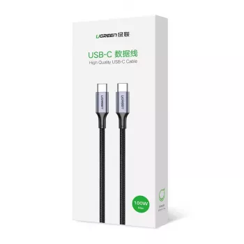UGREEN US316 USB-C - USB-C -kaapeli 100W 5A 480Mbps 1 m musta