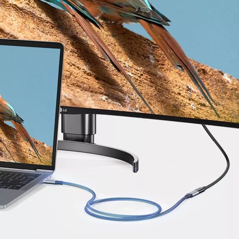 UGREEN US372 USB-C - USB-C -kaapeli 100W 5A 10Gbps 0,5 m harmaa