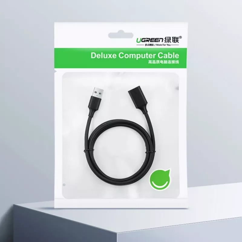 UGREEN USB 2.0 jatkokaapeli 5 m musta (US103)