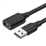 UGREEN USB 2.0 -jatkokaapeli – pistoke - liitäntä, 480Mbps tiedonsiirto, 1,5 m, musta