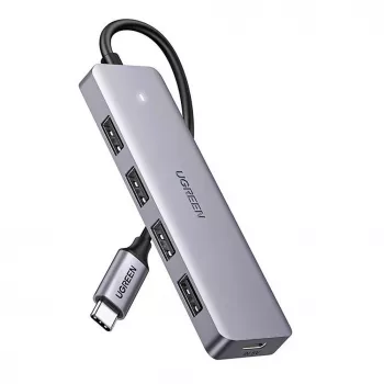 UGREEN USB 3.0 -keskitin 4 porttia 1 m kaapelilla - musta (CM219)