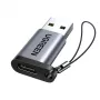 UGREEN USB 3.0 uros - Type-C 3.1 naaras -adapteri, tiedonsiirto ja lataus, Space Gray