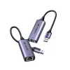 UGREEN USB-A 3.2 Gen 1 - 2.5G Ethernet -sovitin, 2,5 Gbps RJ45 LAN, alumiini, Space Gray, Plug & Play, Realtek RTL8156B, 10 cm kaapeli