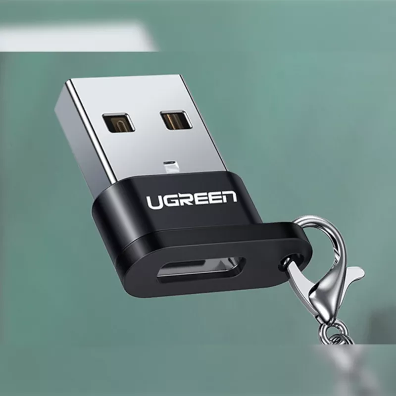 UGREEN USB-A-uros - USB-C-naaras -adapteri (musta)