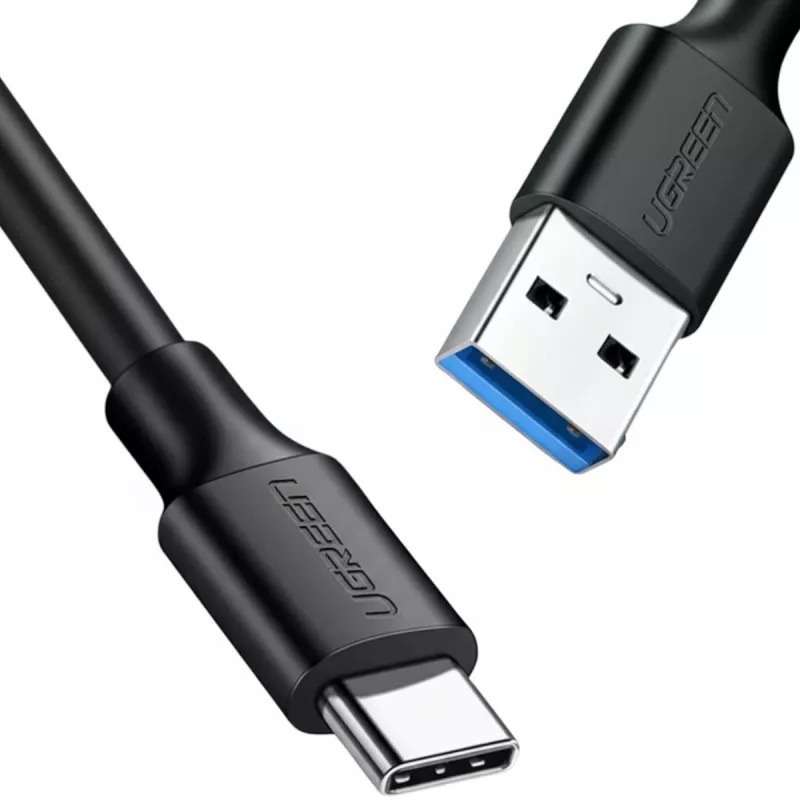 UGREEN USB-A-USB-C 3.0 -kaapeli 1m musta
