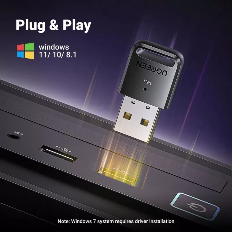UGREEN USB Bluetooth 5.4 sovitin - CM748 musta