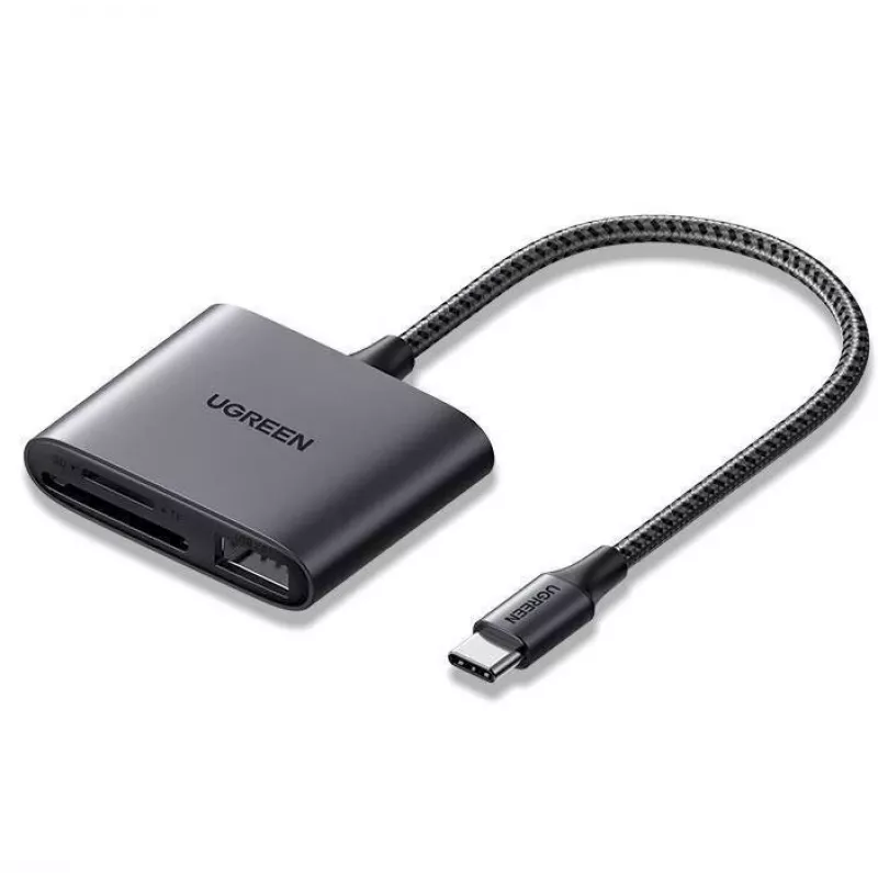 UGREEN USB-C-kortinlukija - Space Gray, SD & Micro SD, 5 Gbit/s