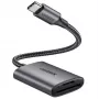 UGREEN USB-C-kortinlukija - Space Gray, SD & Micro SD, 5 Gbit/s