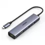 UGREEN USB-C-keskitin 4-porttinen USB 3.2 Gen 1 hopea