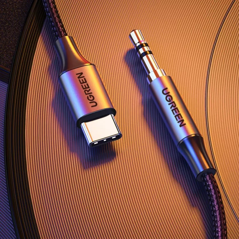 UGREEN USB-C – 3,5 mm kaapeli 1 m harmaa (AV143)