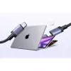 UGREEN USB-C - USB-C -latauskaapeli USB 2.0 240W PD 3.1, alumiinikotelo punottu, 2 m harmaa