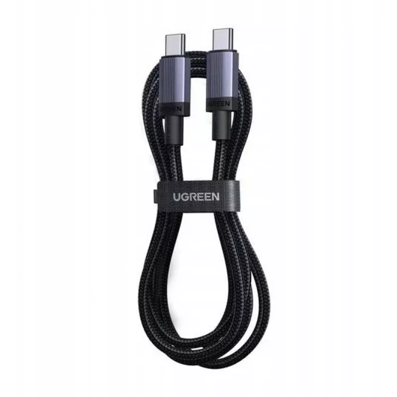 UGREEN USB-C - USB-C -latauskaapeli USB 2.0 240W PD 3.1, alumiinikotelo punottu, 2 m harmaa