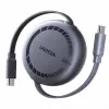 UGREEN USB-C-USB-C PD 100W sisäänvedettävä pikalatauskaapeli 1m musta