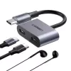 UGREEN USB Type-C kaksoisääni- ja lataussovitin (15W PD, 2-in-1-jakaja)
