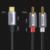 UGREEN USB Type-C - 2RCA -audiokaapeli 1,5 m harmaa (20193 CM451)