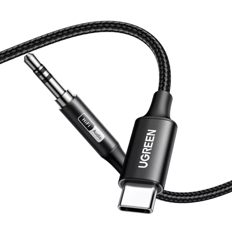 UGREEN USB Type-C - 3,5 mm AUX -audiokaapeli 2M - musta