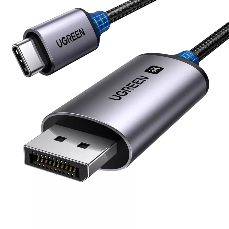 UGREEN USB Type-C - DisplayPort 1.4 -kaapeli 2 m 8K@60Hz HDR10 HBR3 DSC1.2 HDCP2.2