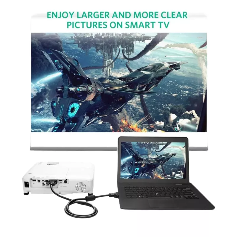 UGREEN VGA uros-uros kaapeli 5m 1080p - musta
