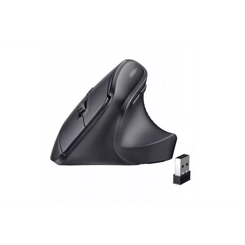 UGREEN langaton pystyhiiri, 2,4 GHz / Bluetooth 5.4, säädettävä DPI, musta
