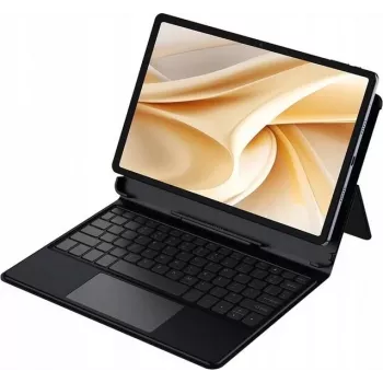 Ulefone Tab A11 Pro näppäimistökotelo kosketuslevyllä, QWERTY, Pogo-Pin, musta