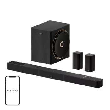 ULTIMEA Ultima Skywave X60 -soundbar 2.1 kanavaa 120W Bluetooth 5.0 HDMI ARC musta