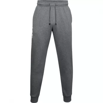 Under Armour miesten Rival Fleece 3Logo verryttelyhousut Pitch Gray Light Heather / Black koko S