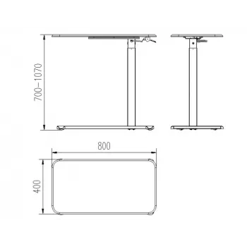 UNIQUE LAPTOP DESK korkeussäädettävä työpöytä/pöytä musta