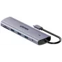 Unitek 4-porttinen USB 3.0 -keskitin 30 cm kaapelilla, harmaa