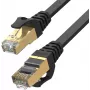 UNITEK Cat.7 SSTP litteä Ethernet-patch-kaapeli 1 m musta RJ45 10Gbps 600MHz