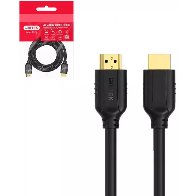 UNITEK HDMI 2.0 -kaapeli 0,3m 4K 60Hz HDR ARC