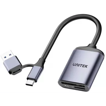 UNITEK SD4.0 / Micro SD4.0 kortinlukija 2in1 USB 3.0 Type-A musta
