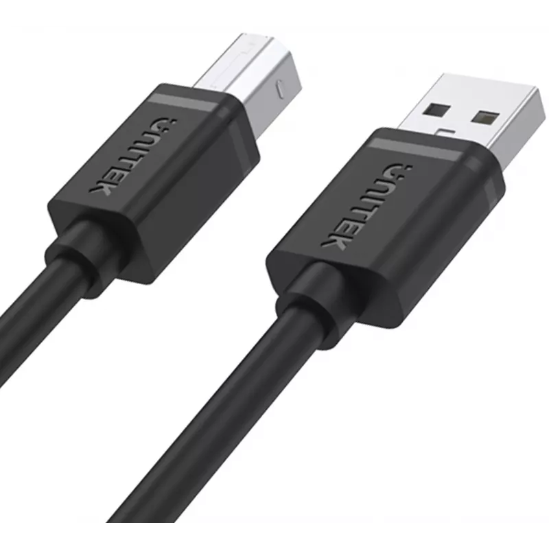 UNITEK USB 2.0 Type-A uros Type-B uros -kaapeli 2 m musta