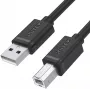 UNITEK USB 2.0 Type-A uros Type-B uros -kaapeli 2 m musta
