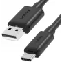 UNITEK USB-A - USB-C 2.0 -kaapeli 480 Mbps 1 m musta
