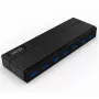 UNITEK Y-3184 7-porttinen USB 3.0 -keskitin verkkolaitteella ja BC 1.2 -lataustoiminnolla