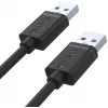UNITEK Y-C442GBK USB 2.0 Type-A uros - Type-A uros -kaapeli 1,5 m musta