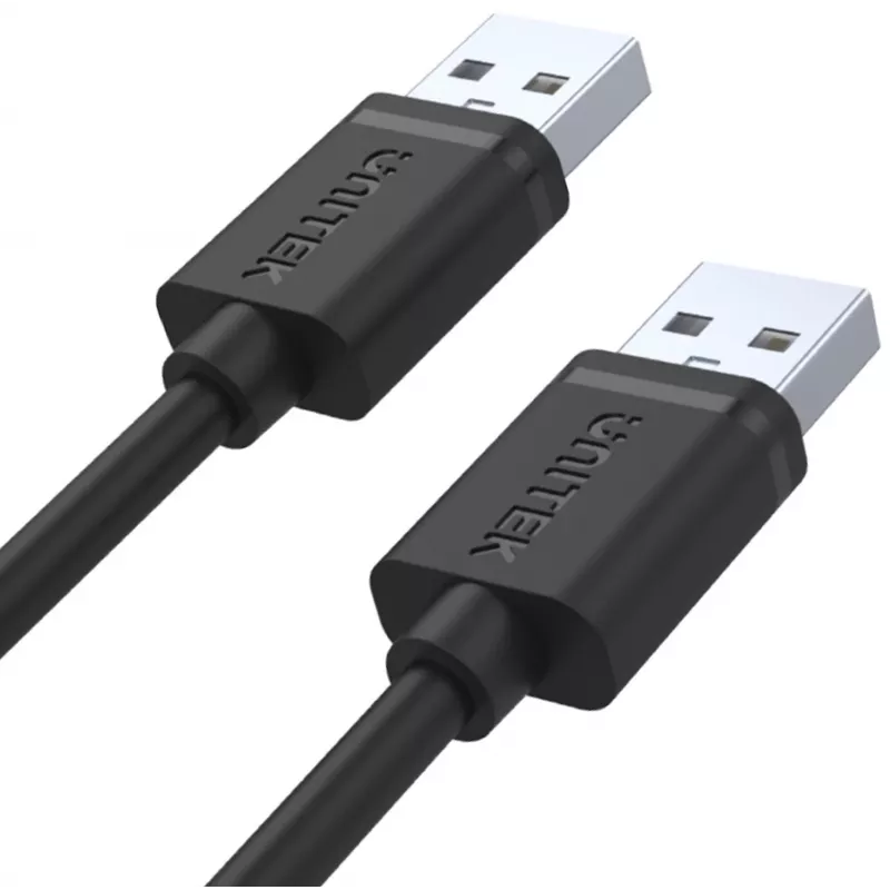 UNITEK Y-C442GBK USB 2.0 Type-A uros - Type-A uros -kaapeli 1,5 m musta