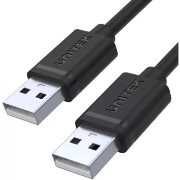 UNITEK Y-C442GBK USB 2.0 Type-A uros - Type-A uros -kaapeli 1,5 m musta