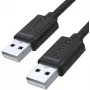 UNITEK Y-C442GBK USB 2.0 Type-A uros - Type-A uros -kaapeli 1,5 m musta