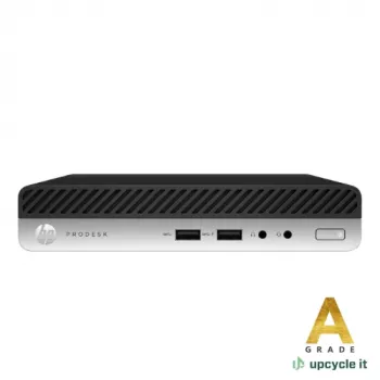 Upcycle IT HP ProDesk 400 G4 DM (kunnostettu) Mini-PC, Intel Core i5-8500T, 8GB DDR4, 256GB SSD, Windows 11 Pro