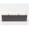 URBALIVE BERBERIS itsestään kastuva suorakaiteen muotoinen istutuslaatikko 80 x 20 cm, harmaa