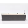 URBALIVE BERBERIS itsestään kastuva suorakaiteen muotoinen istutuslaatikko 80 x 20 cm, harmaa