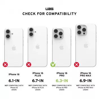 Urban Armor Gear Essential Armor Case 6,3 tuuman älypuhelimelle, musta