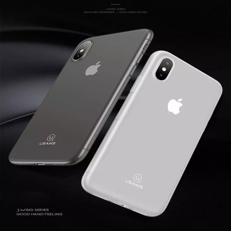 USAMS Apple iPhone X/Xs J-Wing 0,48mm TPU-kotelo läpinäkyvä