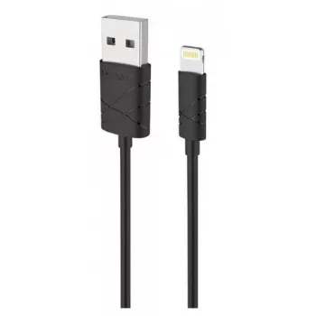 USAMS U-Gee USB - Lightning data- ja latauskaapeli 1 m musta