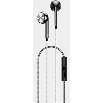 USAMS yleismallinen EP-20 litteä hajuste-stereokuulokemikrofoni 3,5 mm musta